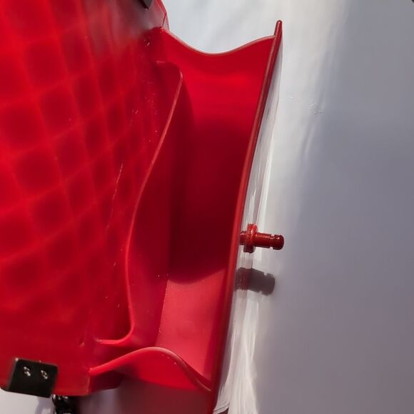 Toyboy Jelly Cherry  Red Quilted Small Chain Shoulder Bag - Picture 6 of 15